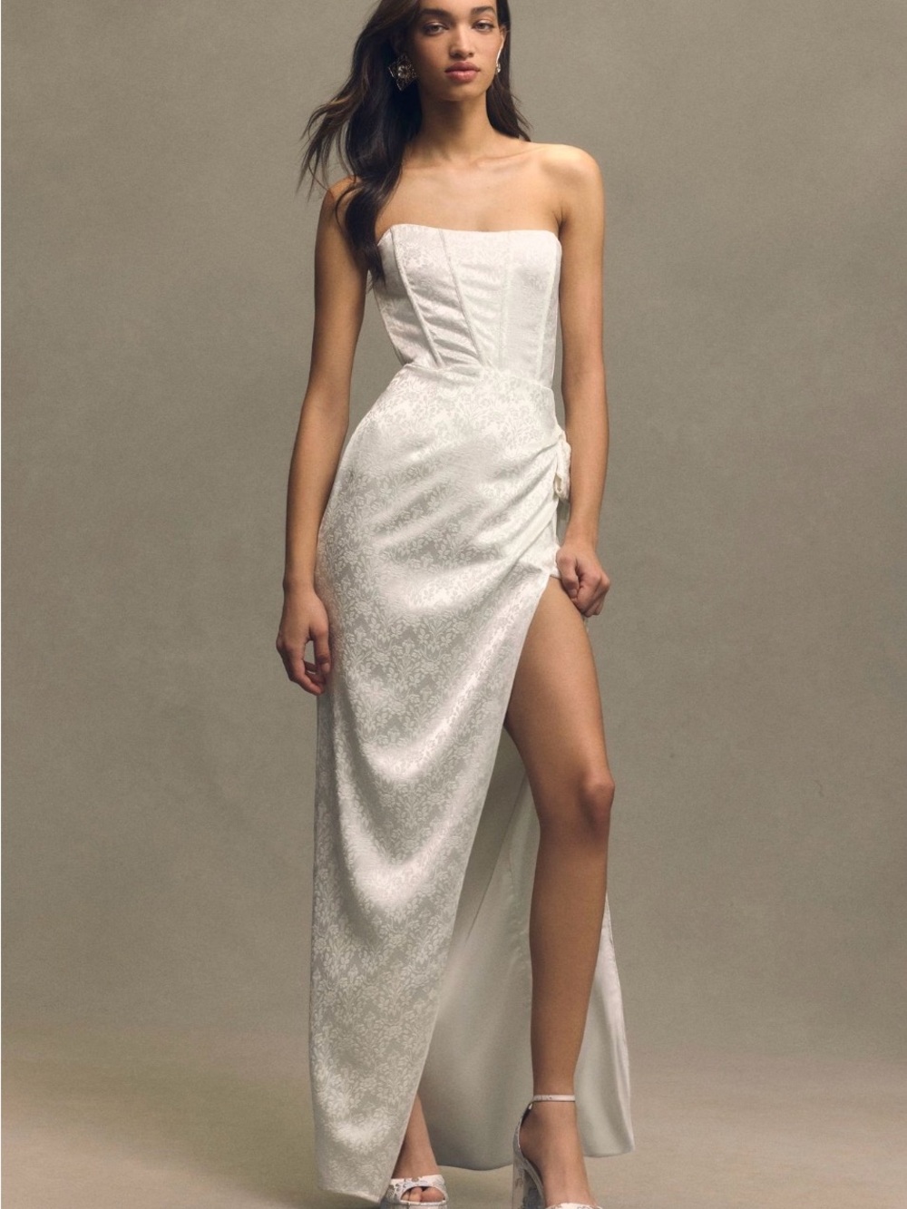 Function & Fringe Edit | BHLDN Jacquard Corset Maxi Dress Bridal - Picture 3 of 7
